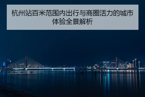 杭州站百米范围内出行与商圈活力的城市体验全景解析